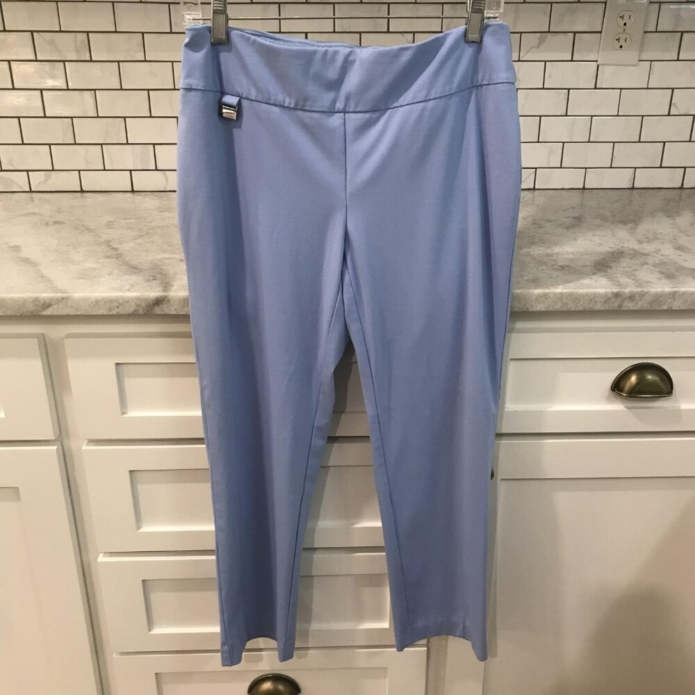 Lisette L Montreal Pants Womens 8‎ Light Blue Pull-On Slim Ankle Stretch Classic